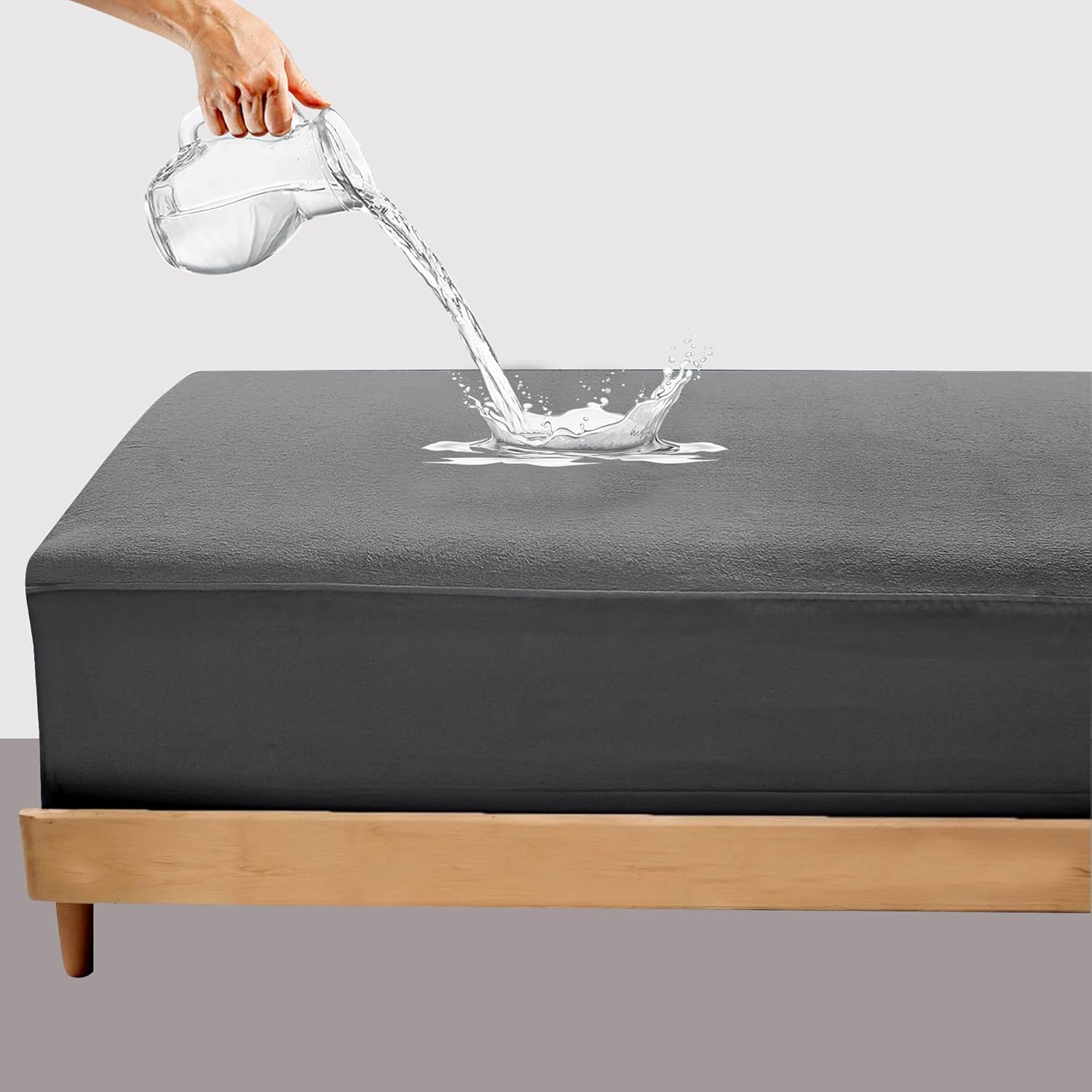 Waterproof Mattress Protector King Size 72 x 78 Inch | Ultra Soft Cotton Feel Terry Fabric | Breathable Fitted Mattress