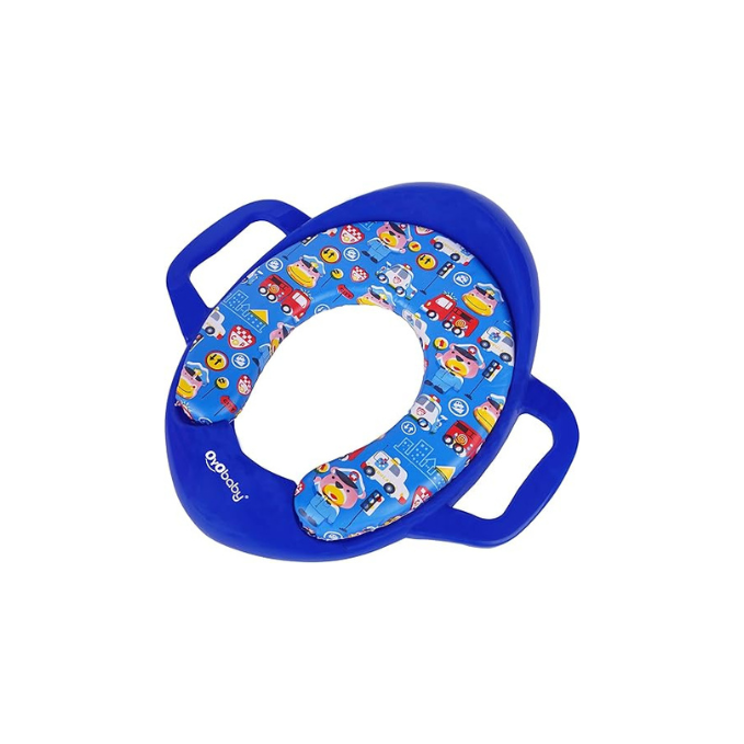 OYO BABY Cushioned Potty Seat, Toilet Seat with Handle for Kids Blue