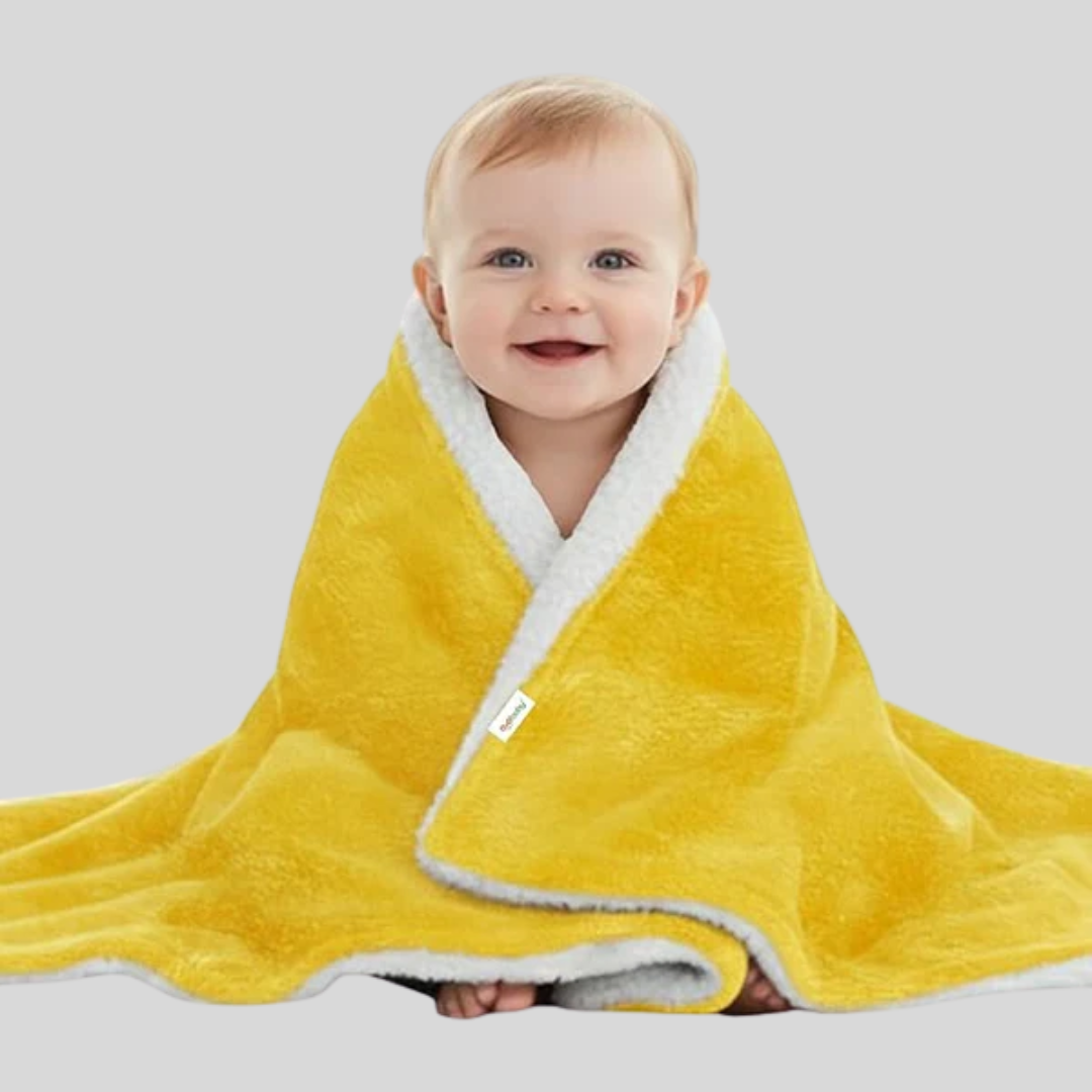 All-Season Fluffy 2-Layer Baby & Toddler Blanket – Coral & Sherpa Wrapping Sheet for Boys & Girls