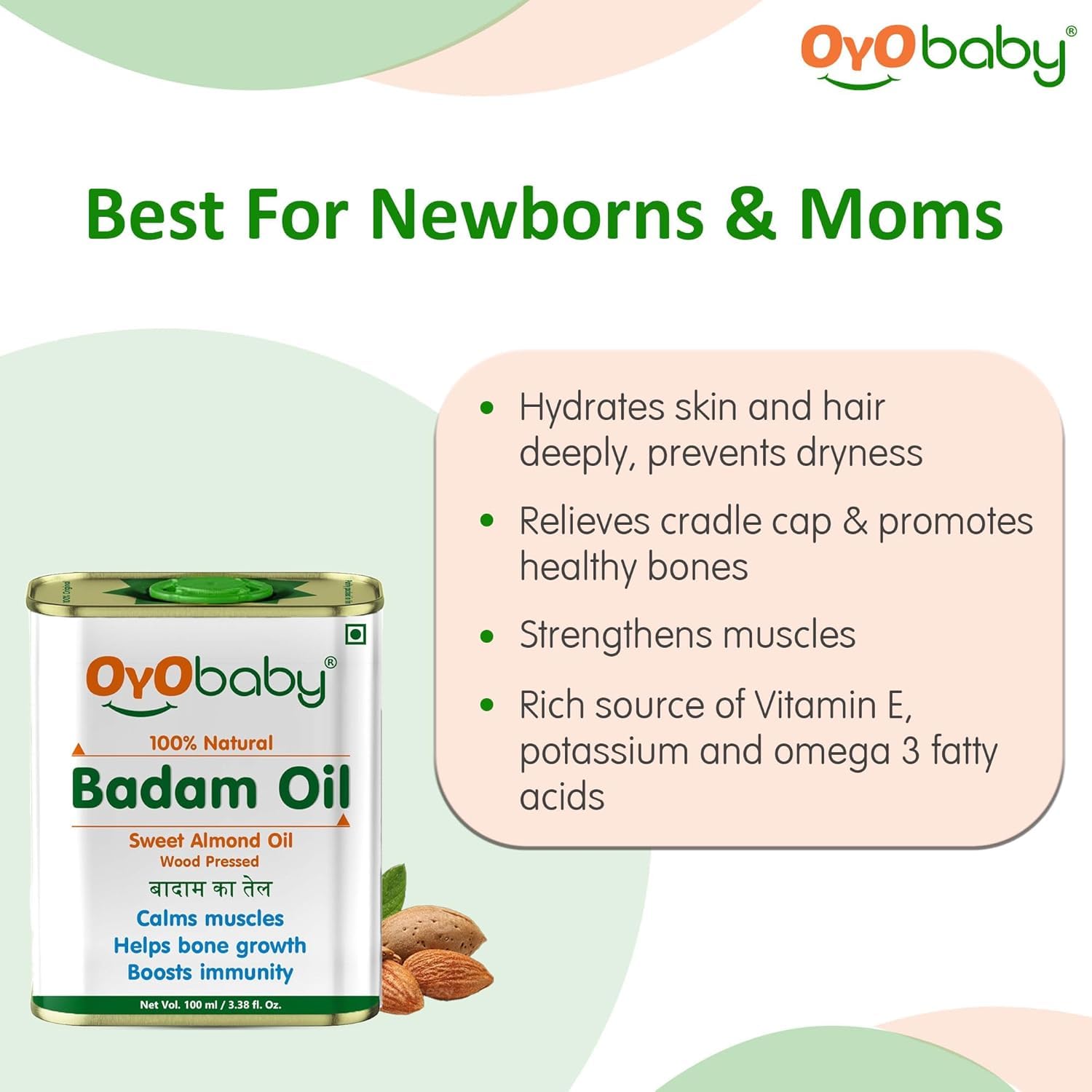 Massage Oil 100% Pure & Natural Badam Rogan Baby Oil