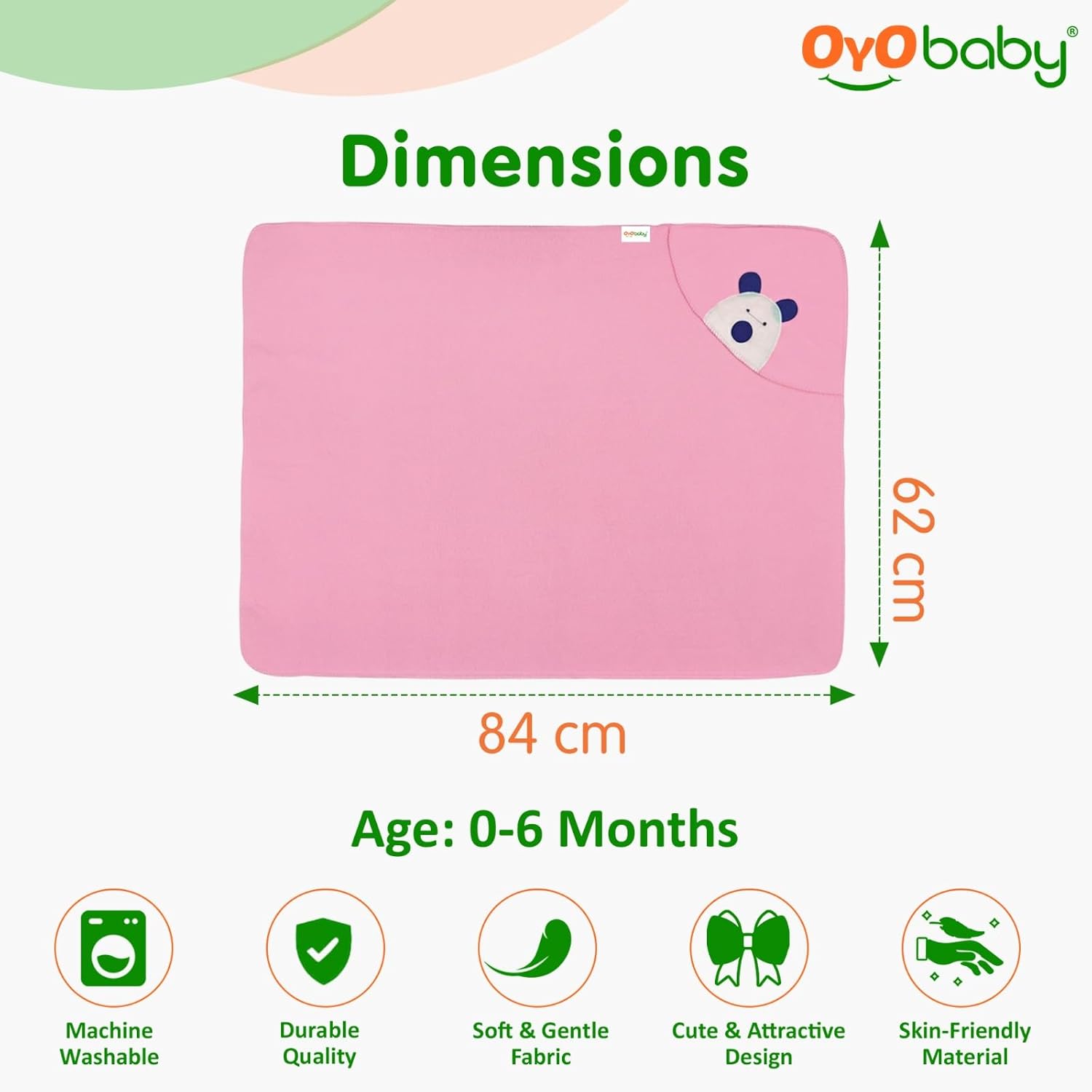 OYO BABY Baby Blanket Combo Pack – 3 Pcs Hooded Wrappers for Newborn Boys & Girls | Soft, Lightweight, Multi-Purpose Baby Wrapper/Blanket (0–12 Months, 84×62 cm)