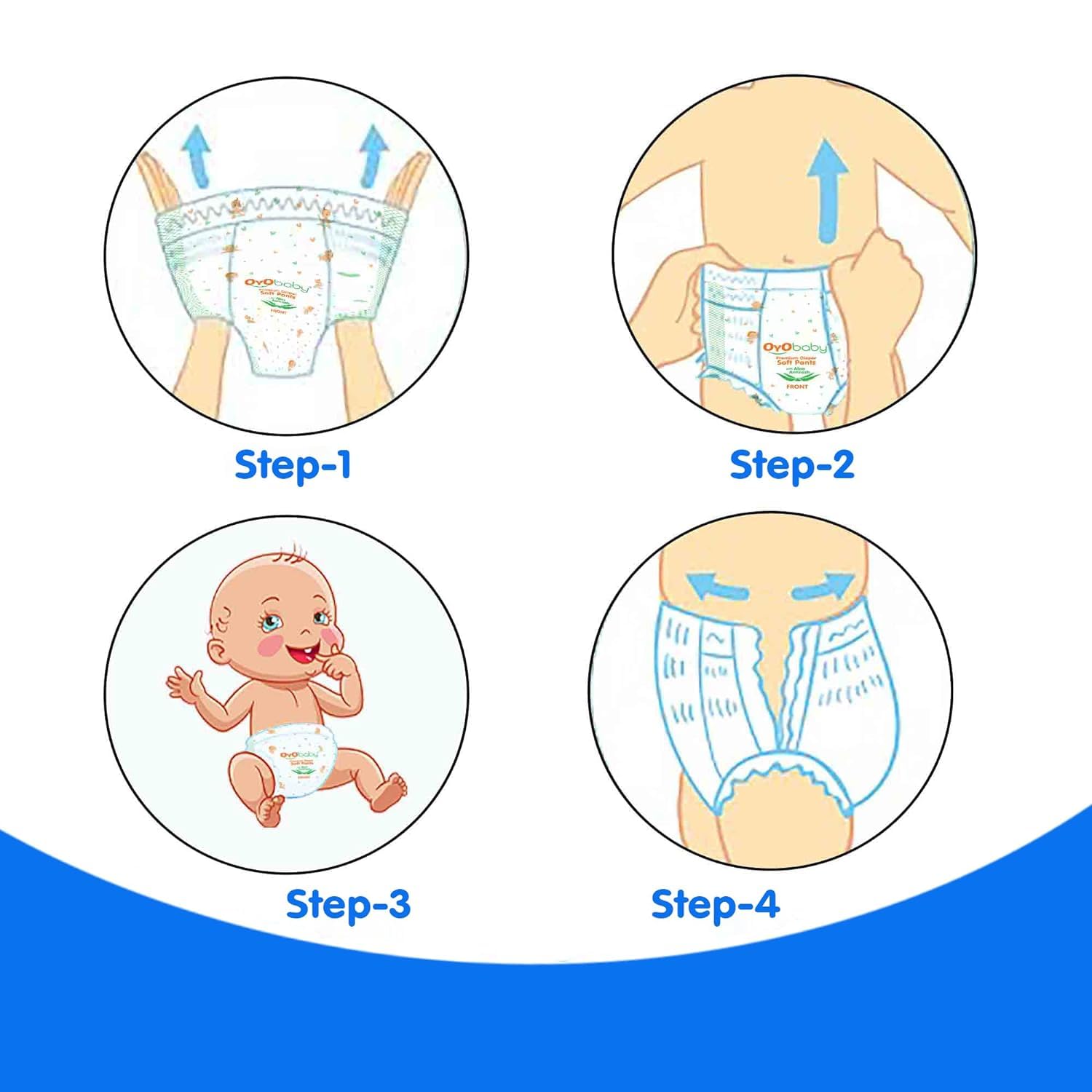 OYO BABY Diapers | Long Lasting Dry Night & Comfortable Sleep Style Diaper Pants, 36 Count (Pack of 1), & OYO BABY Soft Cleaning with Aloe Vera Baby Wipes Lids 72 Counts (Combo Pack)