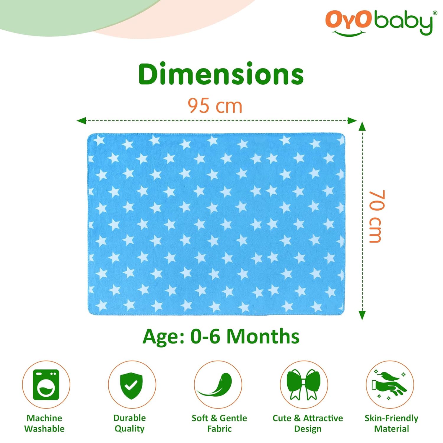 OYO BABY Squre BLANKIT (Blue Square + Pink Hooded)