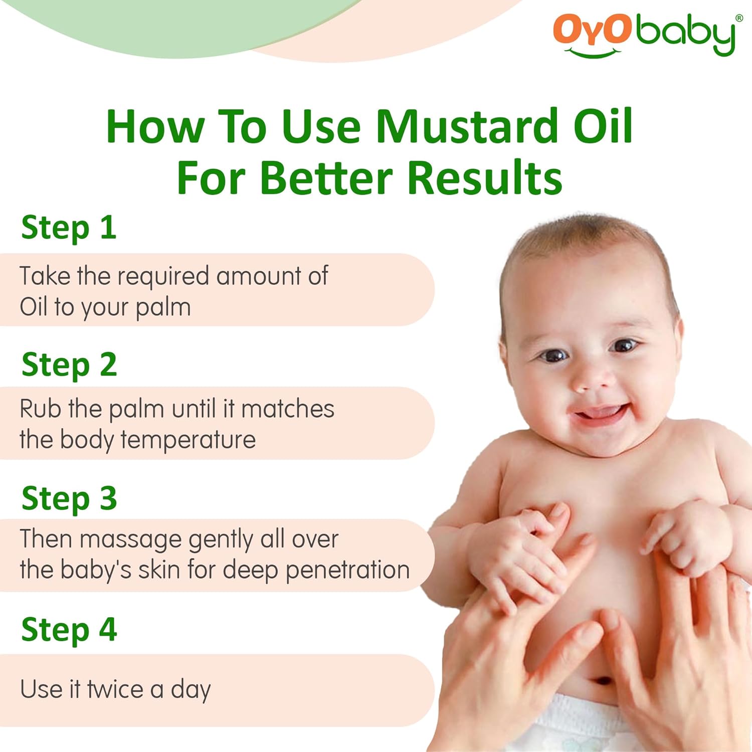 OYO BABY Massage Oil 100% Pure & Natural Mustard Oil