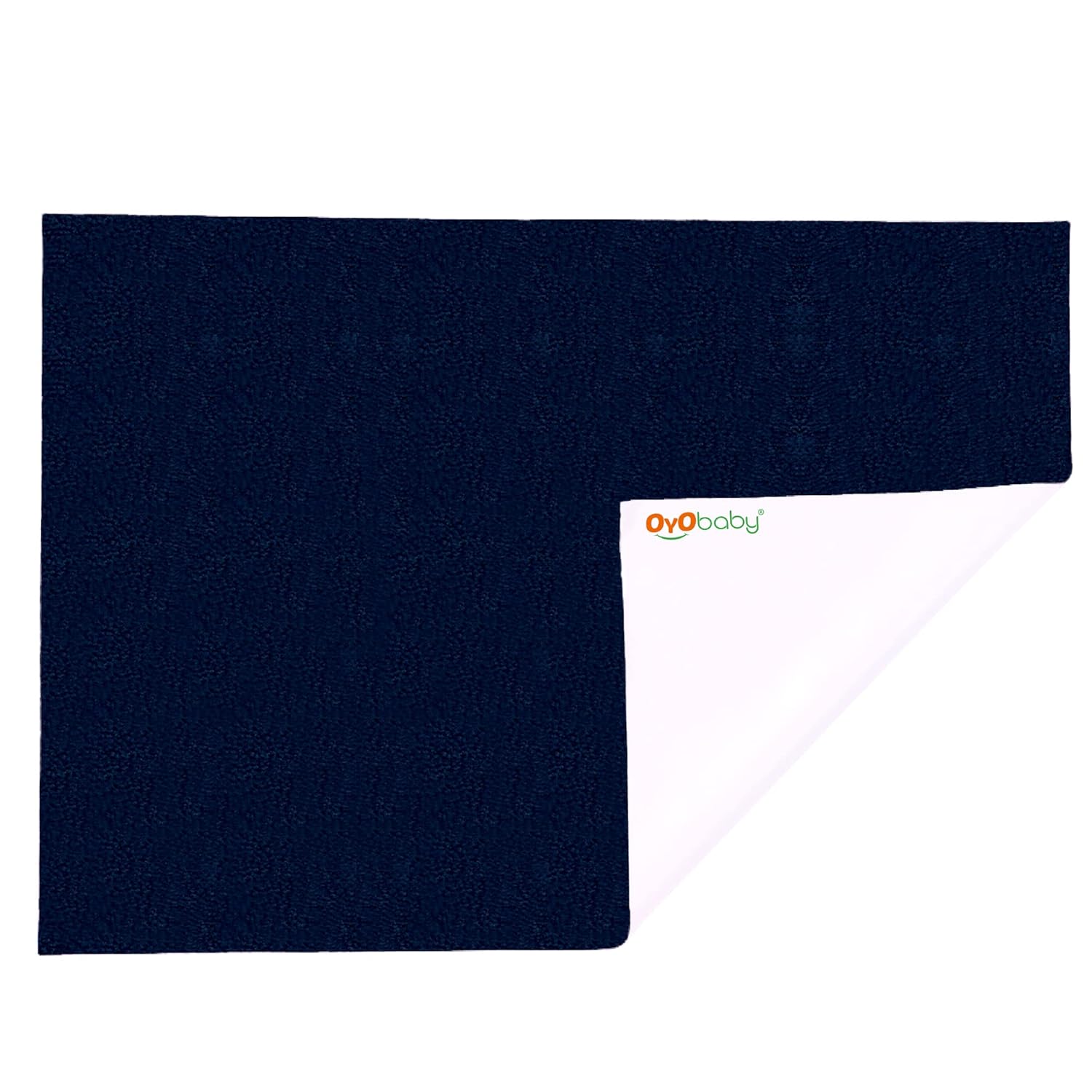 OYO BABY Extra Absorbent Waterproof Baby Dry Sheet (Dark Blue, Double Bed Size (260cm X 200cm))