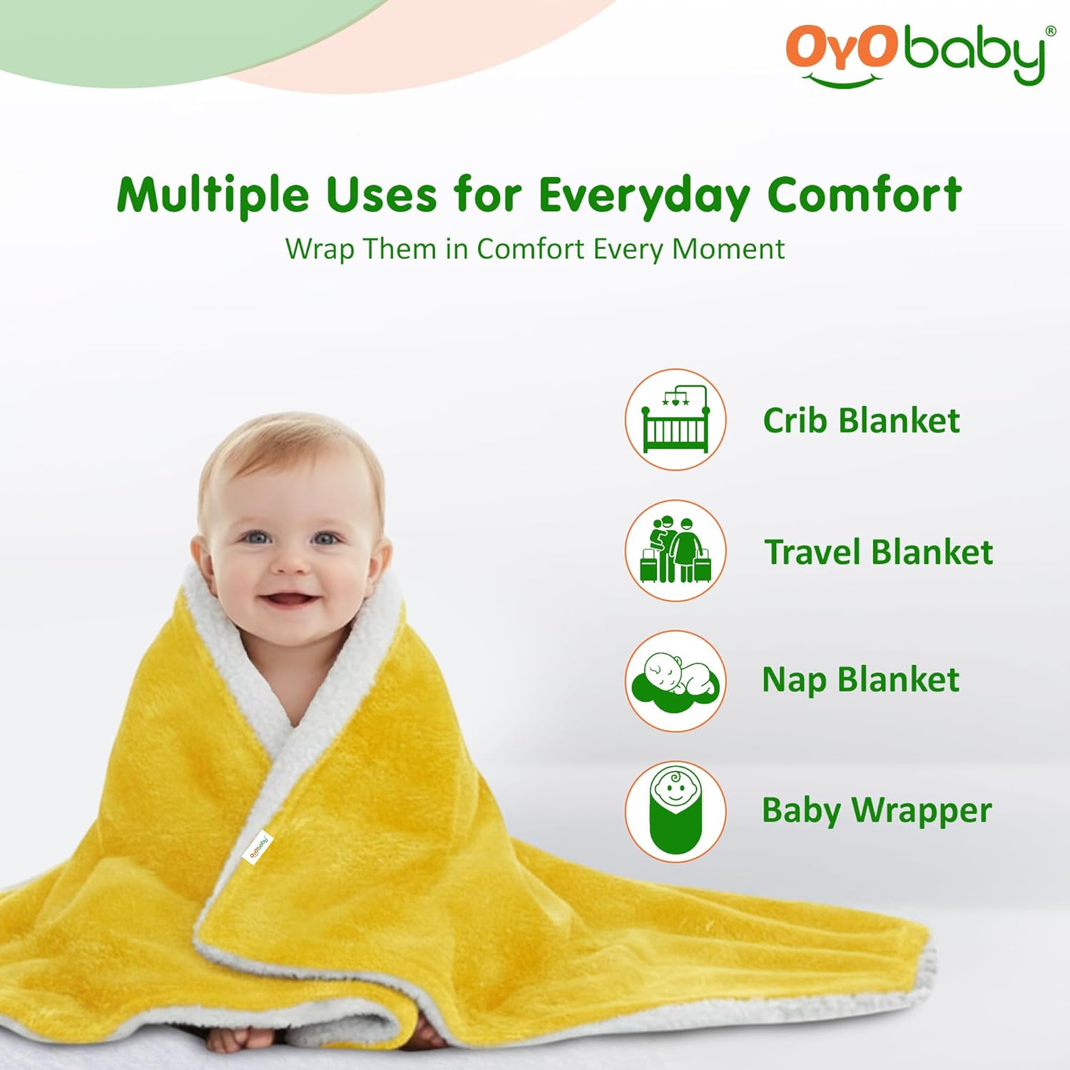 All-Season Fluffy 2-Layer Baby & Toddler Blanket – Coral & Sherpa Wrapping Sheet for Boys & Girls