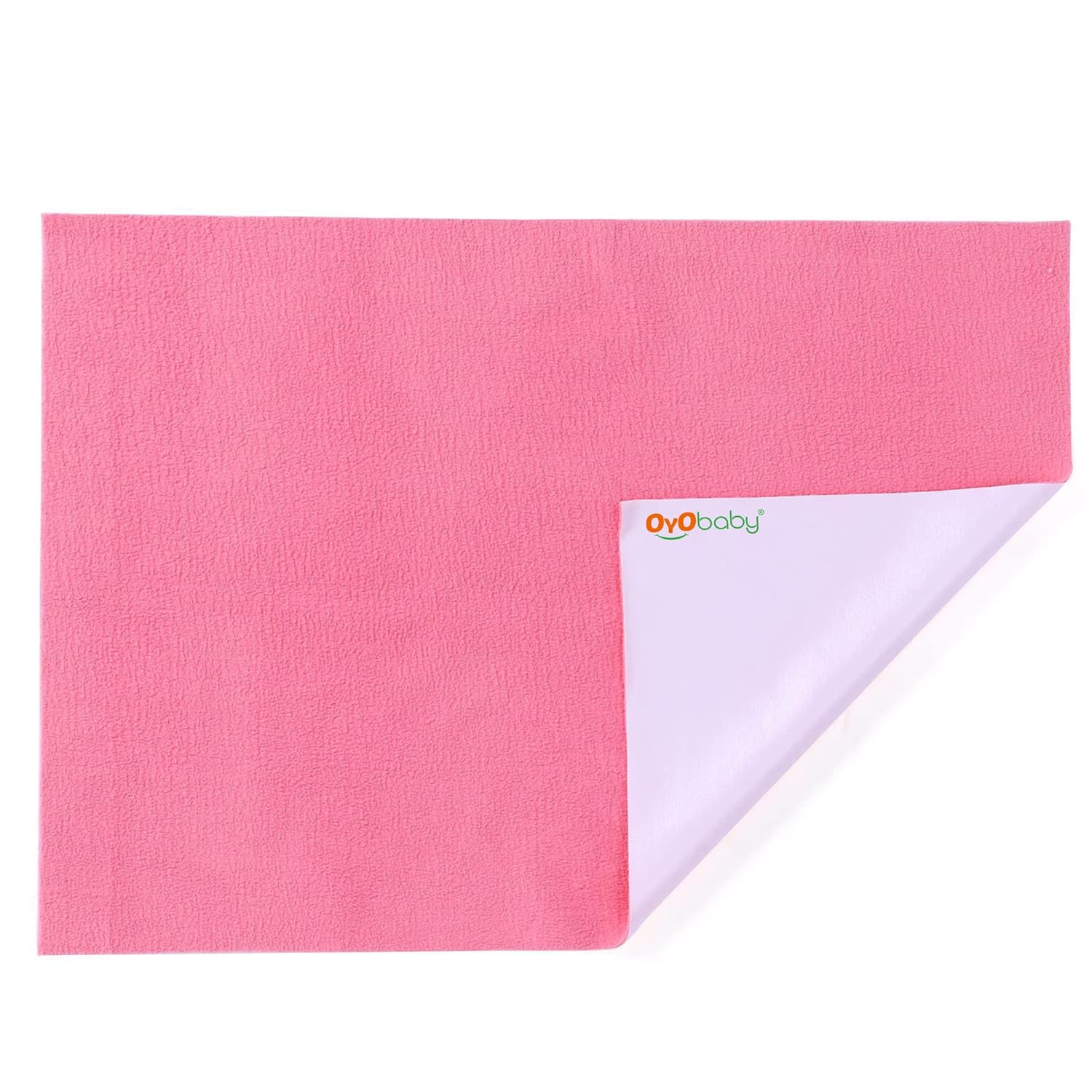 OYO BABY Waterproof Baby Bed Protector Dry Sheets for New Born babies | Reusable Mats | Cot & Bassinet Gift Pack (Gift Pack 2, Salmon Rose)