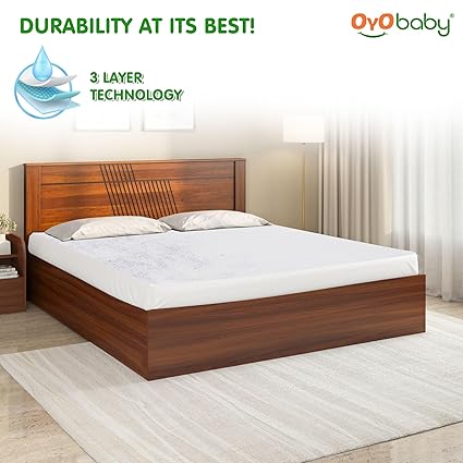 OYO BABY - 100% Waterproof Mattress Protector/Reusable Bed Cover/Hypoallergenic/Breathable Absorbent Bed Protector/Dust-Proof Cotton Terry Bed Protector Single Bed (75"x36")