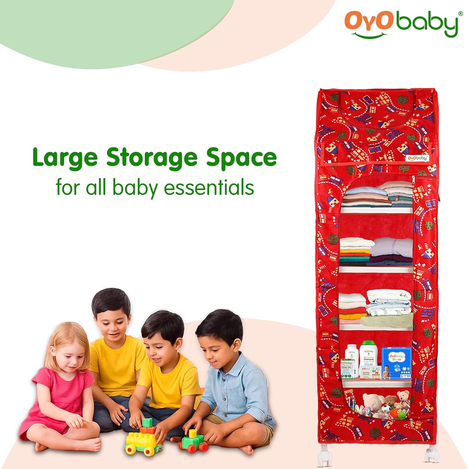 Large storage space for all baby essentials