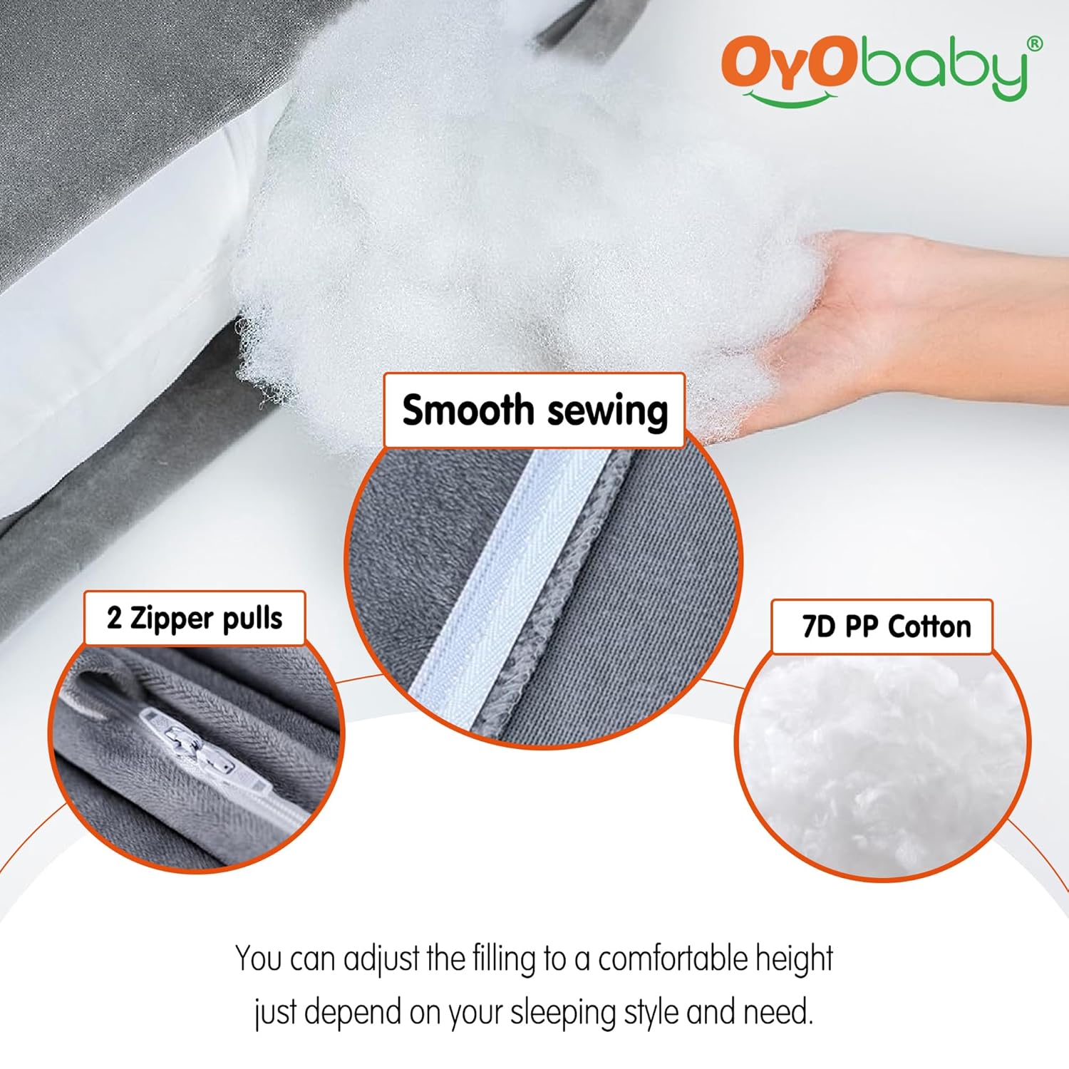 OYO BABY Maternity Pillows for Pregnancy Sleeping | Maternity Pillow for Pregnant Women | 360-degree Full Body Support | J-Shape Pillow | Velvet (Maroon)