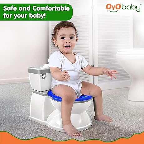 OYO BABY Cushioned Potty Seat, Toilet Seat with Handle for Kids Blue