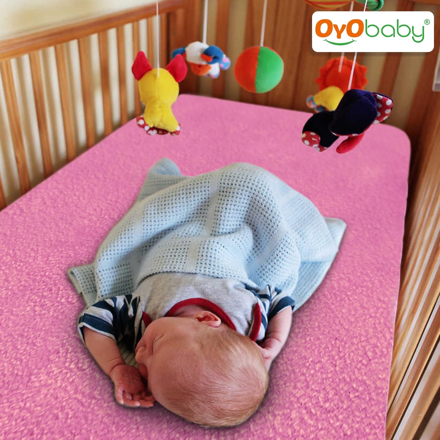 Baby Waterproof Baby Bed Protector Wollen Blend Dry Sheets For New Born Babies | Reusable Mats | Cot & Bassinet Gift Pack, Size : 70Cm X 50Cm | Sea Blue + Maroon.