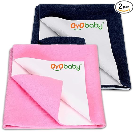 OYO BABY Ultra Soft Waterproof Baby Dry Sheet Pack of 2