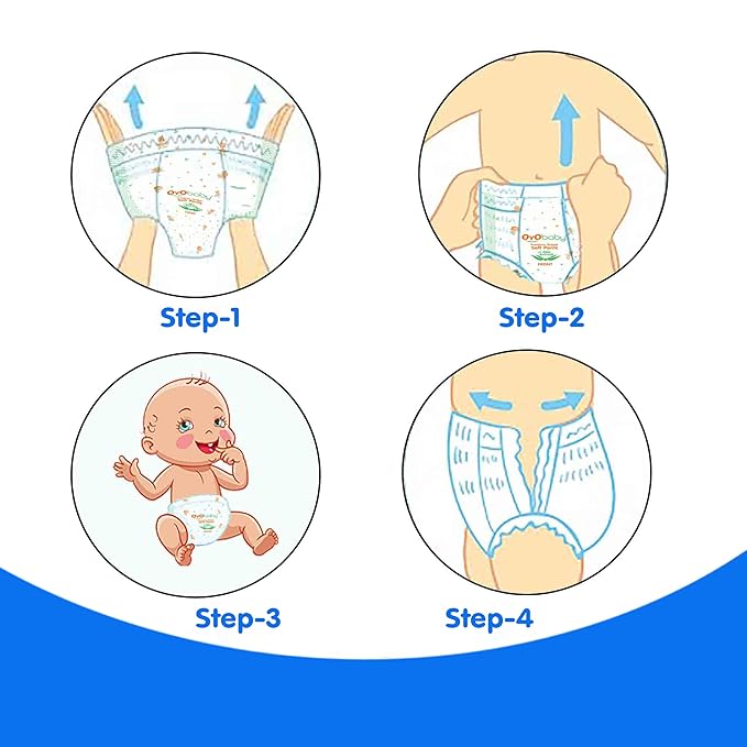 OYO BABY Baby Diaper Pants M Size (Medium), with Aloe Vera Lotion for Rash Protection, Pack of 48 Count, with Upto 12Hr Protection for Babies of 7 to 12Kg