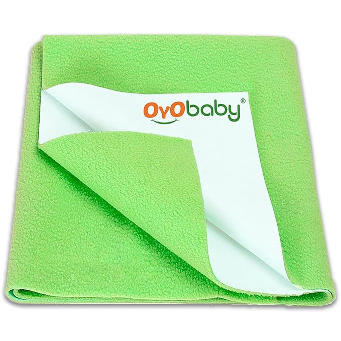 OYO BABY - Baby Dry Sheet for new born babies | Infant Waterproof bed protector Sheet for Baby | Mattress Pads (Extra Large-(200cm X 140cm), Pista Green)