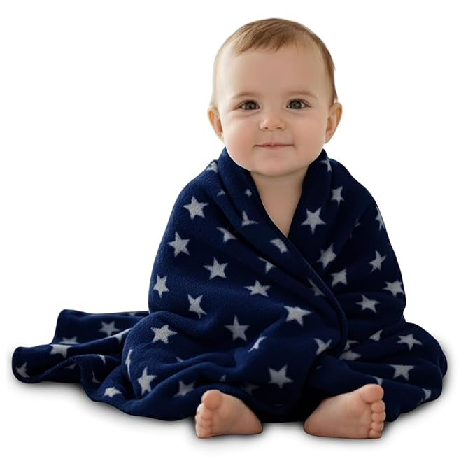 Fleece baby blanket (Navy)