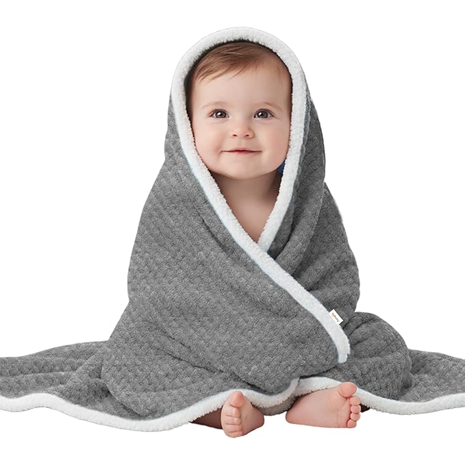 OYO BABY Ultra-Soft Baby Swaddle Wrap Blanket with Hood & Booties – Warm Fleece Sleeping Bag for Newborns