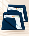 Instadry Baby Dry Sheet | Waterproof, Quick Dry & Extra Absorbent Bed Protector - Dark Sea Blue (Small)