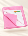 '- Baby Dry Sheet for new born babies | Infant Waterproof bed protector Sheet for Baby | Mattress Pads (Small - (70cm X 50cm), Princess Pink)