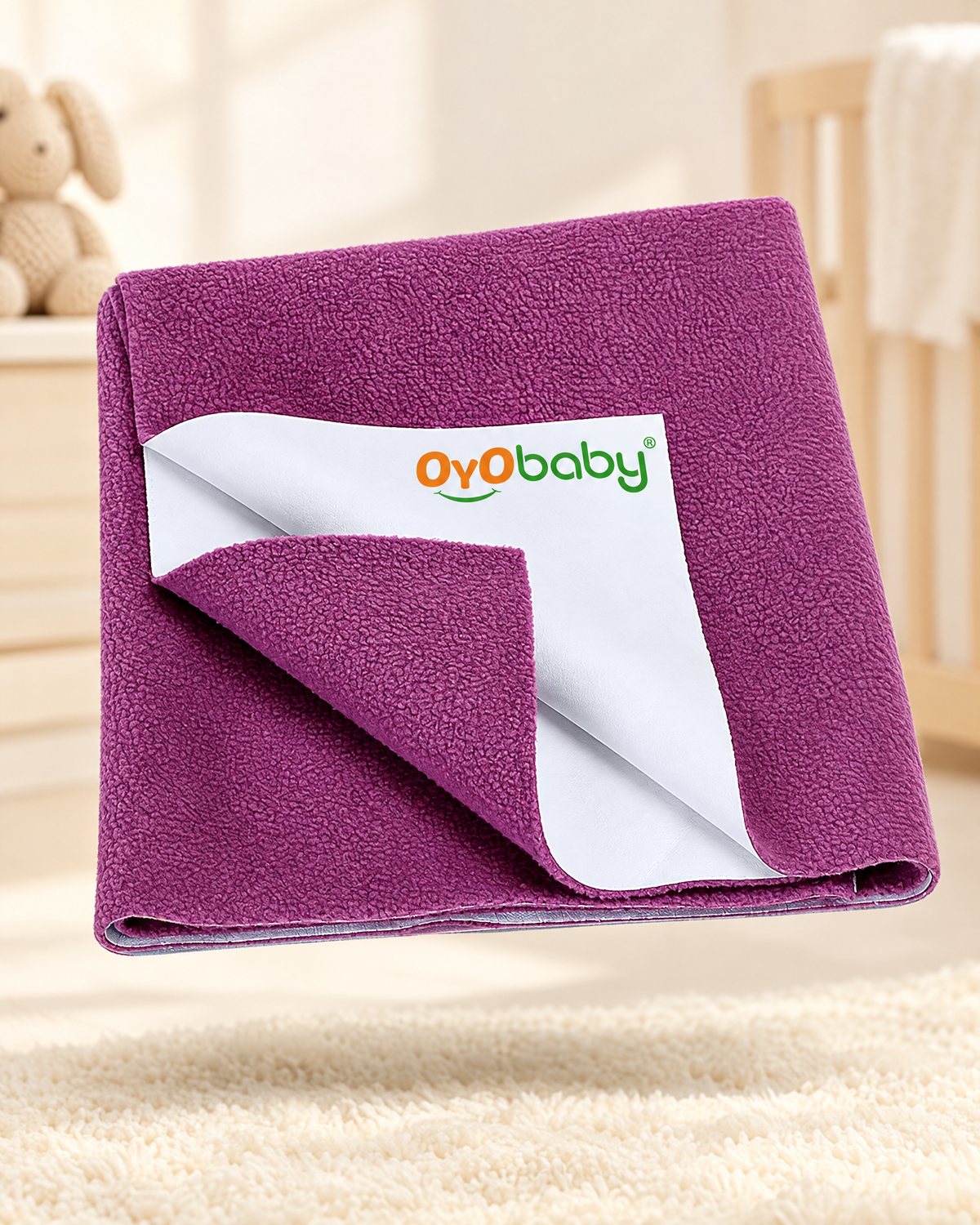 '- Quickly Dry Super Soft Waterproof and Reusable Mat/Underpad/Absorbent Sheets/Mattress Protector (Single Bed)