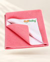 Waterproof Baby Bed Protector 70×50 cm Small | Ultra Absorption Dry Sheet | Protects from Bacteria, Sweat, Fluid Buildup, Dust Mites | Reusable & Economical –Salmon Rose (Large)