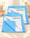 Small Baby Dry Sheet (Pack of 2) | Waterproof Mattress Protector 70×50 cm | Quick Dry & Extra Absorbent Bed Pad | Reusable Anti-Piling Fleece Underpad | Suitable for 0-6 Months Baby (Large)