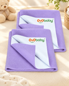 Waterproof & Soft Baby Bed Sheets - Quick Dry & Absorbent (Pack of 2) Voilet (Smal)