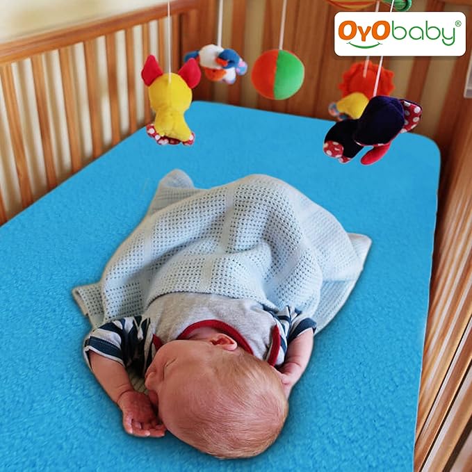 OYO BABY Waterproof Baby Bed Protector Dry Sheets for New Born babies | Reusable Mats | Cot & Bassinet Gift Pack (Gift Pack 2, Salmon Rose)