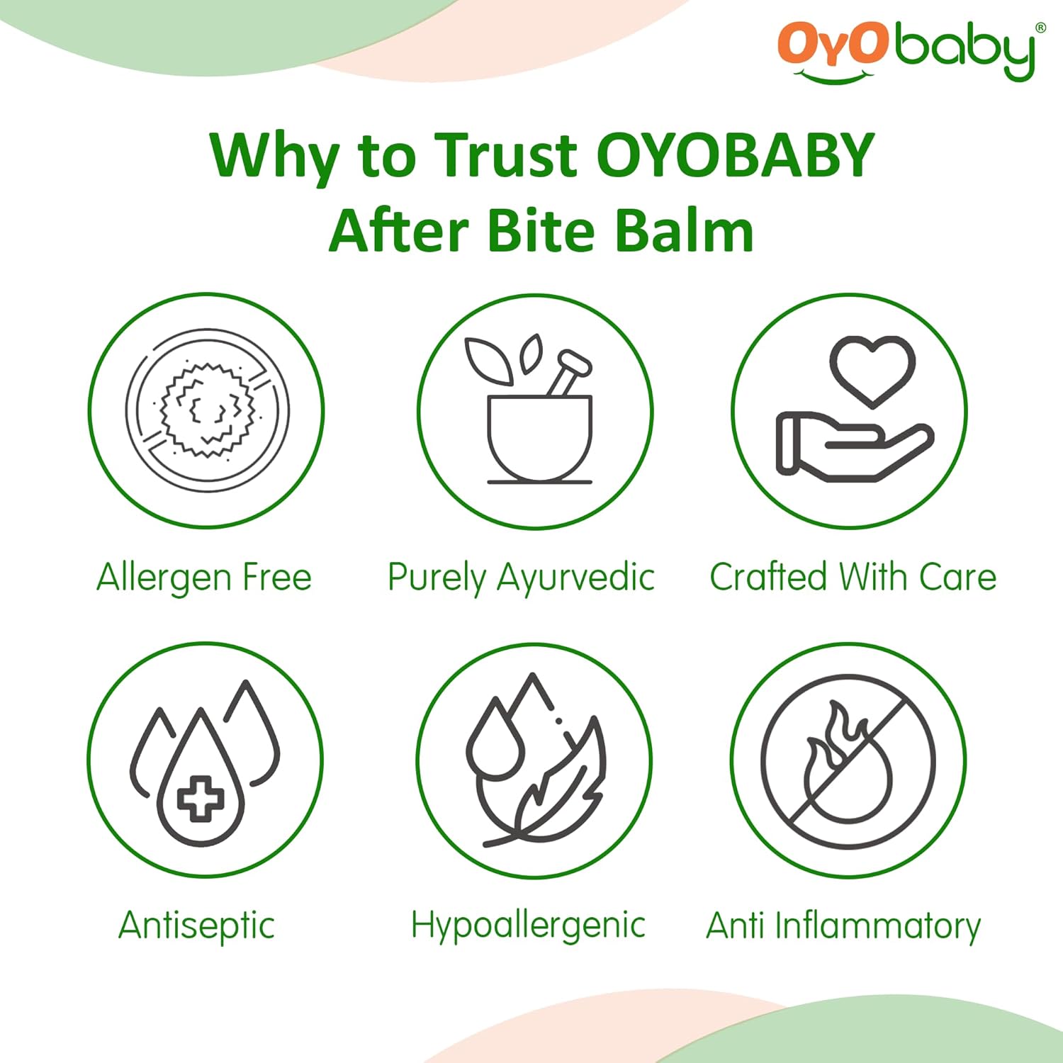 OYO BABY Tummy Roll On 40ml for Gastric & Colic Relief | After Bite Turmeric Balm 25g - 100% Ayurvedic, Insect & Mosquito Bite Protection
