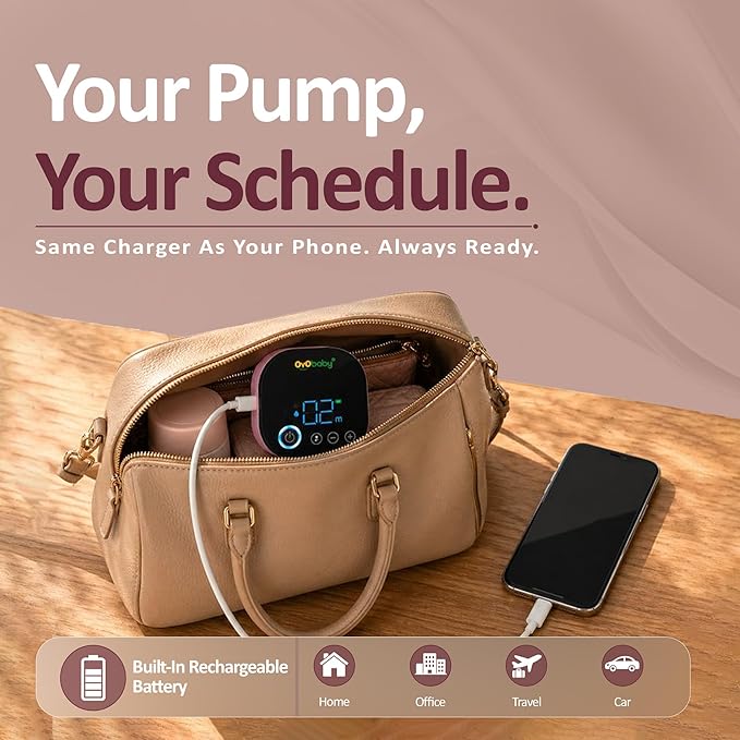 2-in-1 Electric & Manual Breast Pump – Portable, Rechargeable, BPA-Free | 9 Levels & 2 Modesx