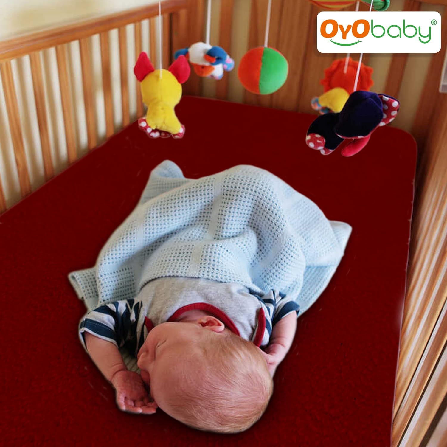 OYO BABY Waterproof Baby Bed Protector Dry Sheets for New Born babies | Reusable Mats | Cot & Bassinet Gift Pack (Gift Pack 2, Deep Sea Blue)