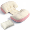 H Shape Pregnancy Pillow for Sleeping | Maternity Support Pillow with Adjustable Velcro | PInk Belly & Waist Support | Microfiber Filling |