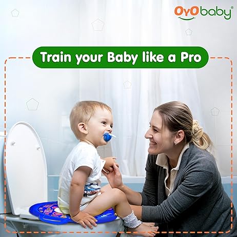 OYO BABY Cushioned Potty Seat, Toilet Seat with Handle for Kids Blue