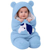 Super Soft Flannel Hooded Swaddle Blanket for Newborn Babies – Lightweight Wrap (0-6 Months, 72x68 cm) - Blue