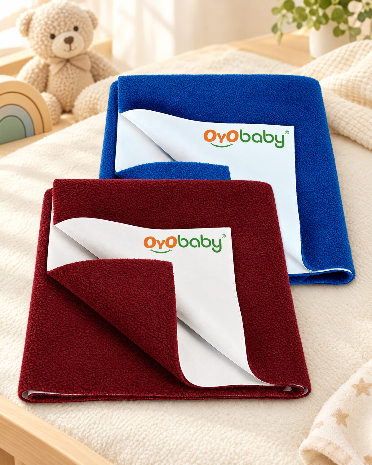 OYO BABY Ultra Soft Waterproof Baby Dry Sheet Pack of 2