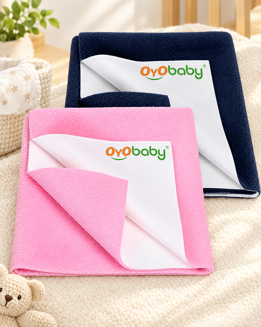 OYO BABY Ultra Soft Waterproof Baby Dry Sheet Pack of 2
