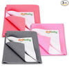 Baby Dry Sheets Small 70×50 cm Combo | Waterproof, Quick-Dry Mattress Protectors | Soft, Reusable Fleece | for Newborn to 6 Months