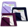 Dry Sheet for Baby, Baby Bed Protector, Waterproof Sheet, Small Size 50x70cm, Pack of 3, Dark Blue, Plum & Voilet