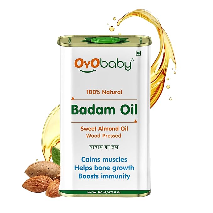 OYO BABY Massage Oil 100% Pure & Natural Badam Rogan Baby Oil