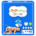L Size Diaper Pants (9–14 kg), 42 Count – Aloe Vera Anti-Rash, 12-Hour Protection