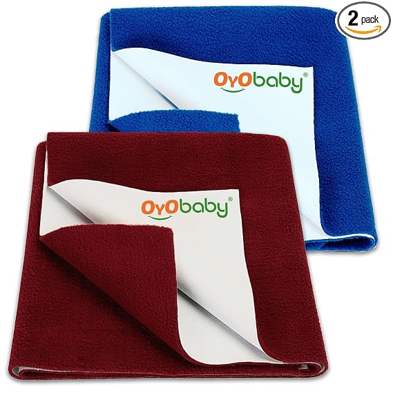 OYO BABY Ultra Soft Waterproof Baby Dry Sheet Pack of 2