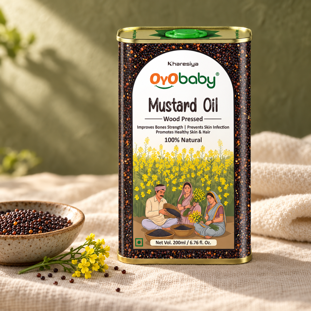 Massage Oil 100% Pure & Natural Coconut Baby Oil  | Faster Physical Growth for Stronger Bones and Muscles | Wood Pressed Baby Hair Oil
