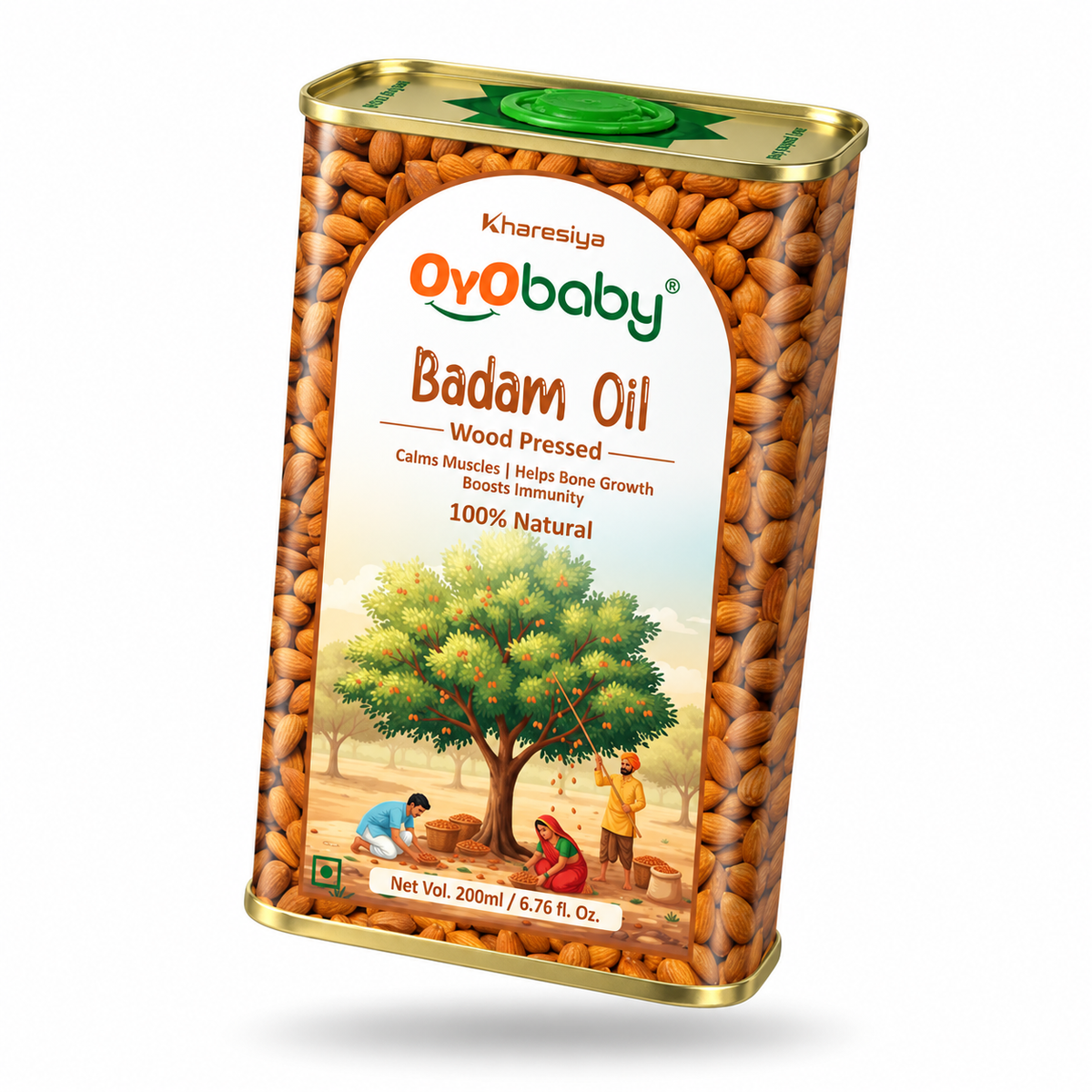 Massage Oil 100% Pure & Natural Badam Rogan Baby Oil (200 ml)