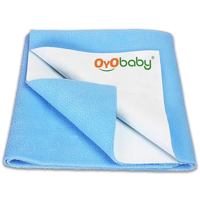 Oyo Baby Waterproof Mattress Protector Sheet for Toddler, Kids and Adults, X-Large, Blue (200 cm x 140 cm)