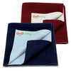 OYO BABY Extra Absorbent Waterproof Baby Dry Sheet Large Size (140x100cm) – Pack of 2 – Quick Dry Sheet for Bed Protector, Soft & Breathable Dark Blue + Maroon Visit the OYO BABY Store