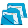 OYO BABY  Baby Dry Sheet | 70×50 cm (Pack of 2) Waterproof Mattress Protector | Quick Dry Bed Pad for Newborns | Soft, Reusable Extra Absorbent & Anti-Piling Fleece Underpad - Firoza (Small)