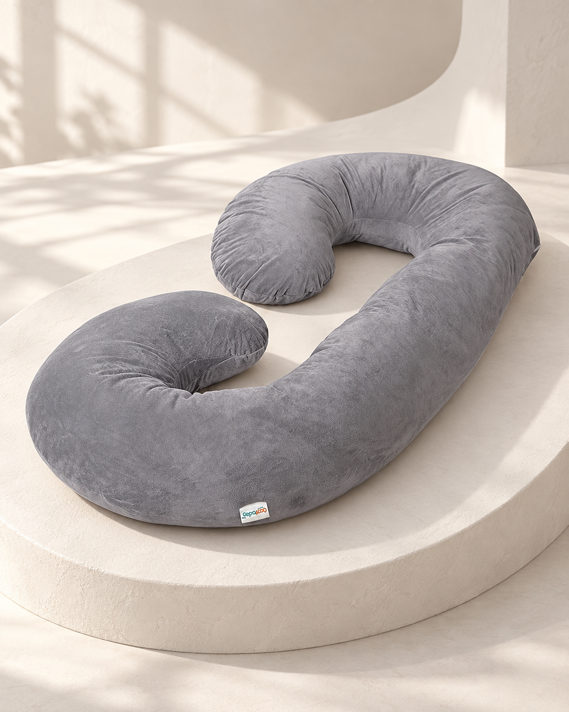 Maternity Pillows for Pregnant Women with Washable Premium Velvet Cover, C-Shape Pillow