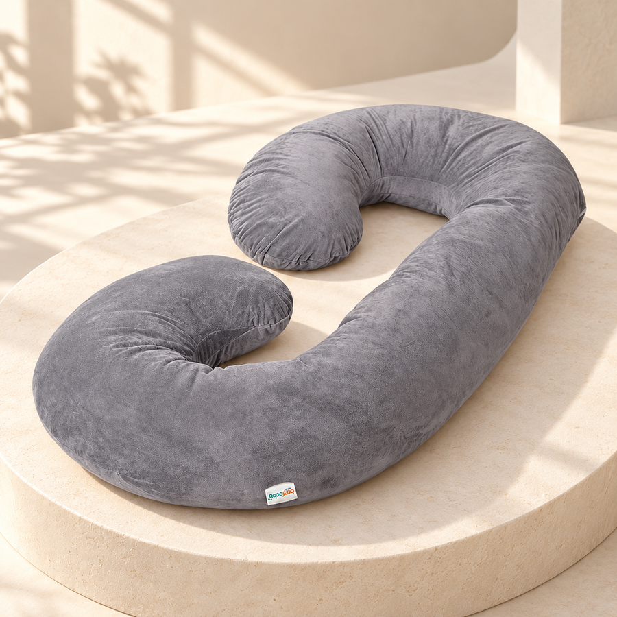 Maternity Pillows for Pregnant Women with Washable Premium Velvet Cover, C-Shape Pillow