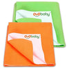 Waterproof Baby Bed Protector Dry Sheets for New Born babies | Reusable Mats | Cot & Bassinet Gift Pack (Gift Pack 2, Light Green)