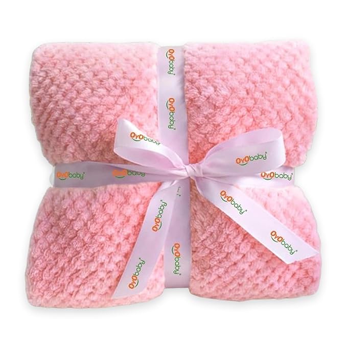 OYO BABY Ultra Soft Fleece Baby Blanket | Warm & Cozy Newborn Blanket for Winter | Reversible Sherpa Baby Wrapper for Infant, Toddler, Boys & Girls
